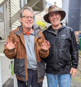 Core Member and Board Member in the rain